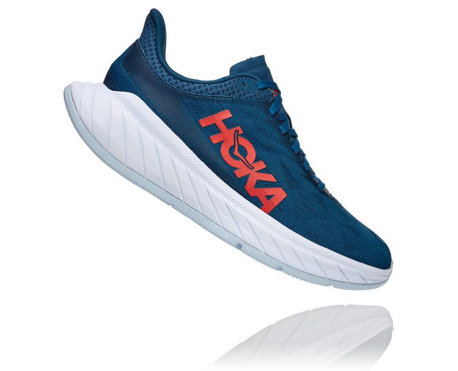 Tenis Hoka One One Mujer Azul Marino/Blancos - Carbon X 2 - LZDF19072